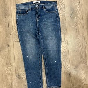 Gap blue jeans with embroidery (stars)